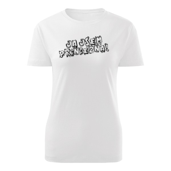 Tričko s potiskem Já jsem princezna černa